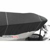 Eevelle Boat Cover BAY BOAT Rounded Bow, Outboard Fits 27ft 6in L up to 120in W Charcoal SFCCBR27120B-CHL